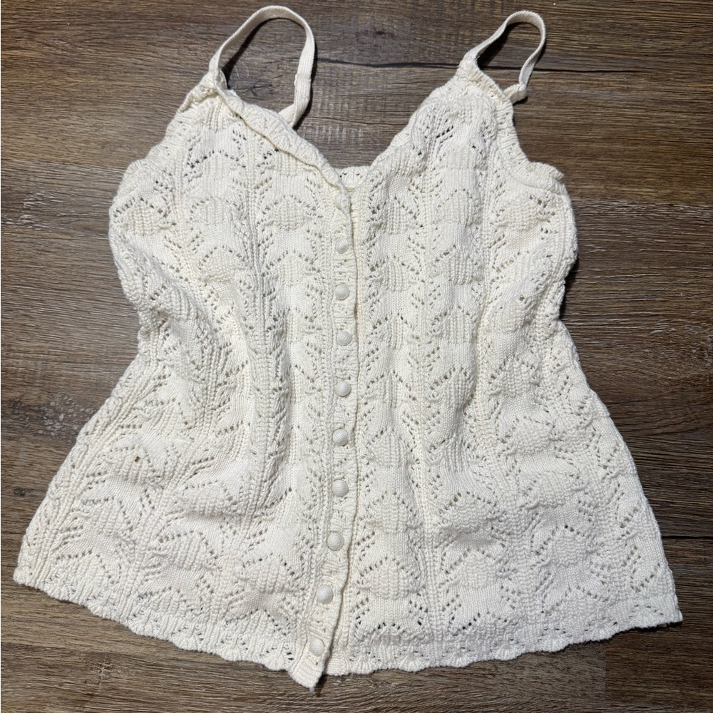 Women’s Aerie Sweater Button Front Tank‎ Top